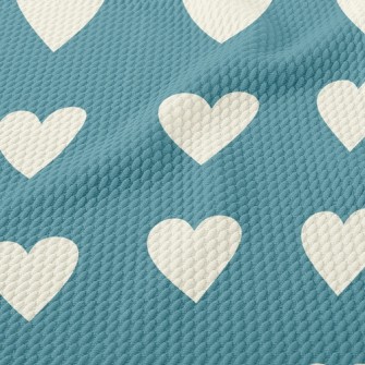 Simple Arrangement Of Hearts Birdseye Piqué