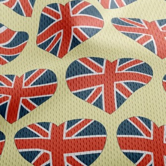 Union Jack Heart Athletic Mesh Flat Back