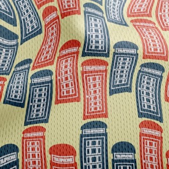 British Wind Phone Booth Athletic Mesh Flat Back