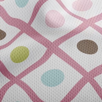 Colorful Lines Dots Athletic Mesh Flat Back