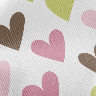 Colorful Little Hearts Standard Corduroy