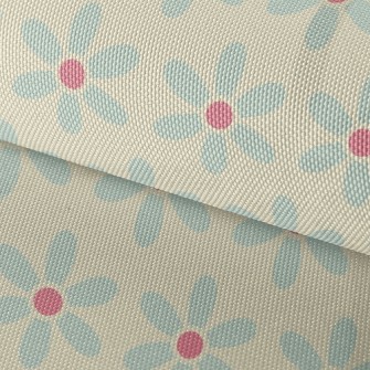 Polka Dot Blue Flower Waterproof Oxford