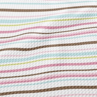 Horizontal Stripes Birdseye Piqué