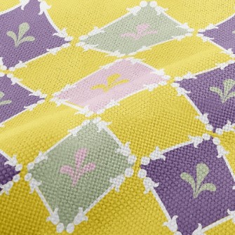 Bright Square Pattern Performance Linen