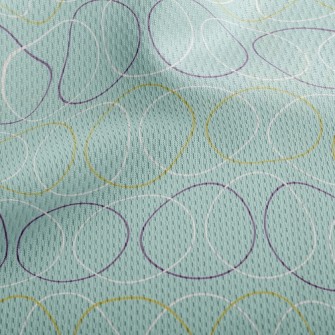 Visual Circle Lines Athletic Mesh Flat Back