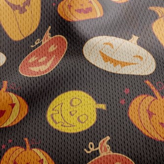 Playful Funny Pumpkin Athletic Mesh Flat Back