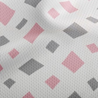 Pink Size Square Athletic Mesh Flat Back