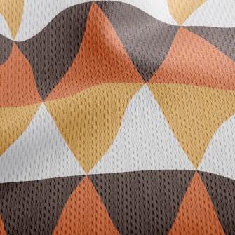 Four Color Mosaic Rhombus Athletic Mesh Flat Back