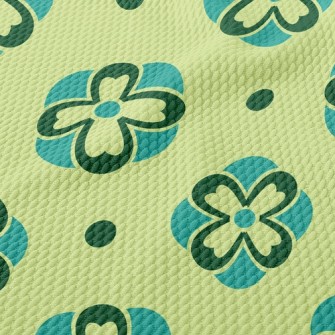 Gradient Deformation Floral Birdseye Piqué