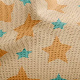 Shining Colorful Stars Athletic Mesh Flat Back