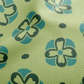 Gradient Deformation Floral Athletic Mesh Flat Back