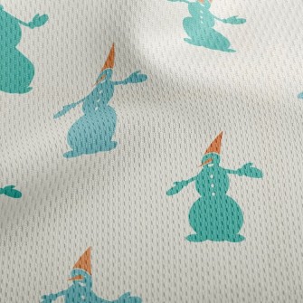 Cute Christmas Snowman Athletic Mesh Flat Back