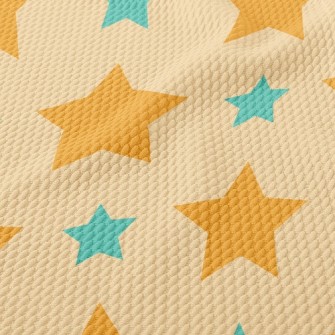 Shining Colorful Stars Birdseye Piqué