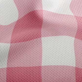 Two-Color Plaid Athletic Mesh Flat Back