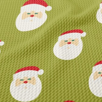 Tiny Santa Head Birdseye Piqué
