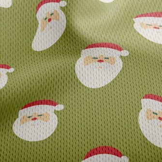 Tiny Santa Head Athletic Mesh Flat Back