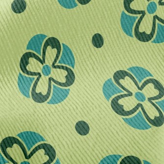 Gradient Deformation Floral Standard Corduroy