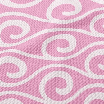 Cute Swirl Waves Birdseye Piqué