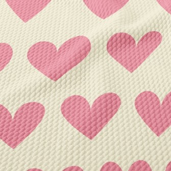 Simple Pink Heart Birdseye Piqué