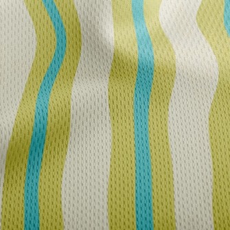 Stripes Of Different Thickness Athletic Mesh Flat Back