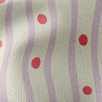 Red Dot Lines Waterproof Canvas
