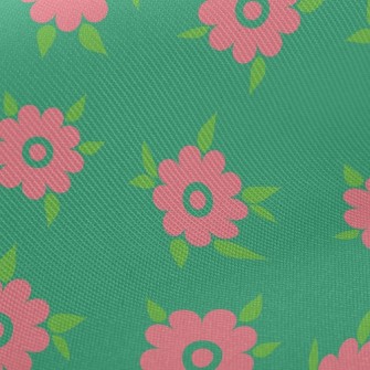 Natural Pink Small Round Flowe Twill
