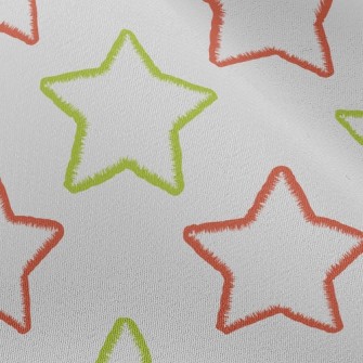 Two-Color Line Stars Chiffon