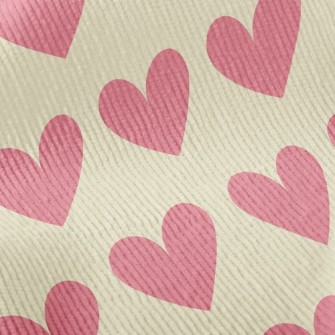 Simple Pink Heart Standard Corduroy
