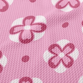 Changing Pink Flowers Birdseye Piqué