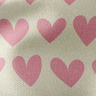 Simple Pink Heart Waterproof Canvas
