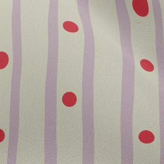 Red Dot Lines Chiffon