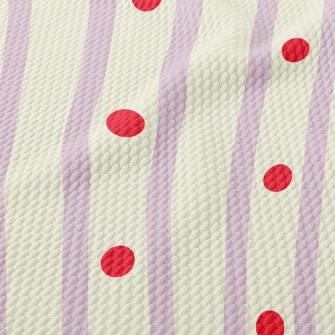 Red Dot Lines Birdseye Piqué