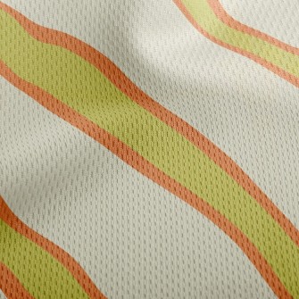 Large Gap Stripes Athletic Mesh Flat Back