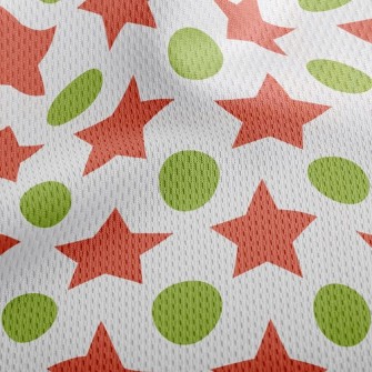 Big Star And Small Dot Athletic Mesh Flat Back