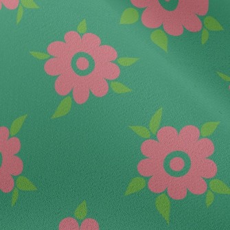 Natural Pink Small Round Flowe Chiffon