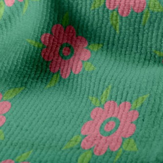Natural Pink Small Round Flowe Terry