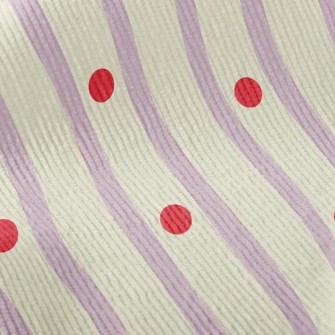 Red Dot Lines Standard Corduroy