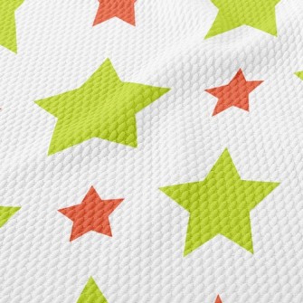 Cute Christmas Wind Stars Birdseye Piqué