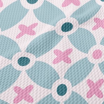 Flower Splicing Dots Birdseye Piqué