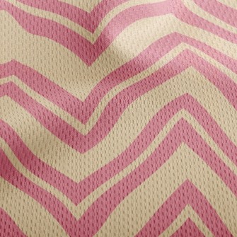 Wavy Stripes Athletic Mesh Flat Back