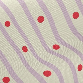 Red Dot Lines Twill