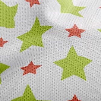 Cute Christmas Wind Stars Athletic Mesh Flat Back