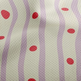 Red Dot Lines Athletic Mesh Flat Back