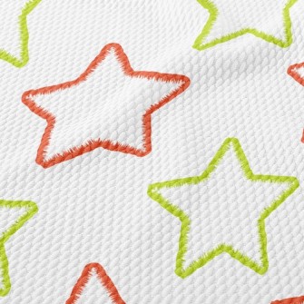 Two-Color Line Stars Birdseye Piqué