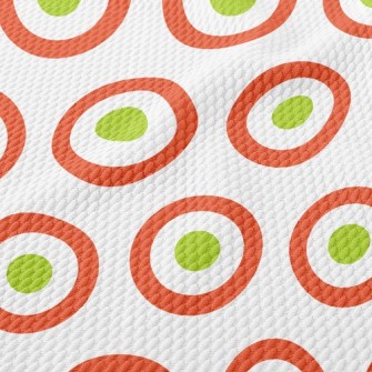 Visual Dot Edge Circle Birdseye Piqué