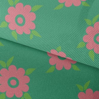 Natural Pink Small Round Flowe Waterproof Oxford