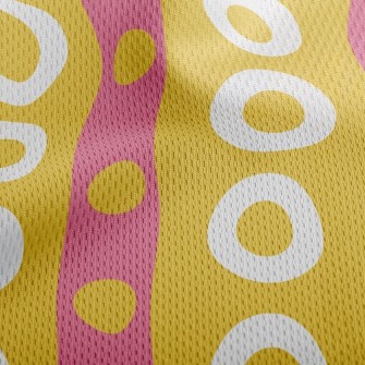 Dots And Lines Of Different Si Athletic Mesh Flat Back