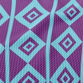 Psychedelic Purple Rhombus Birdseye Piqué