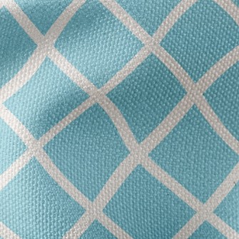 White Line Cross Grid Waterproof Canvas