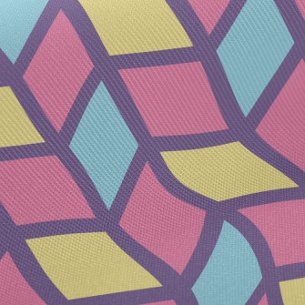Colorful Mosaic Waves Twill